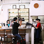 日本放映プロ製作映画おせっかいチーム撮影風景・大阪ロケ