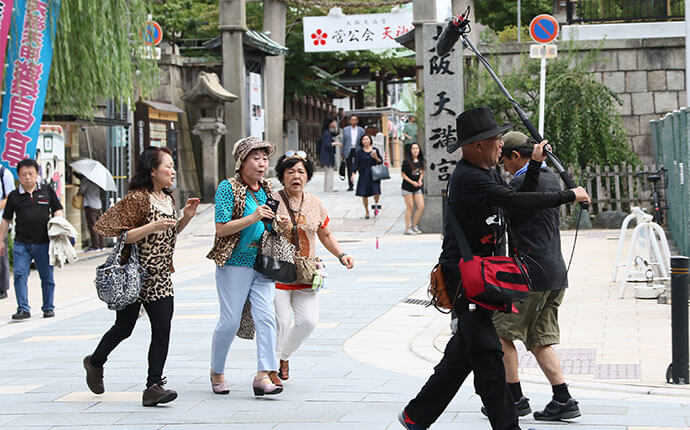 大阪のタレントプロダクション日本放映プロ製作映画撮影風景大阪のおばちゃん関西のおばちゃん
